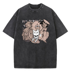 Nysekai "Unlikely Alliance" Dandadan Vintage Washed Oversized T-Shirt