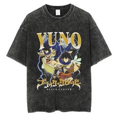 Nysekai "Yuno" Black Clover Vintage Washed Oversized T-Shirt