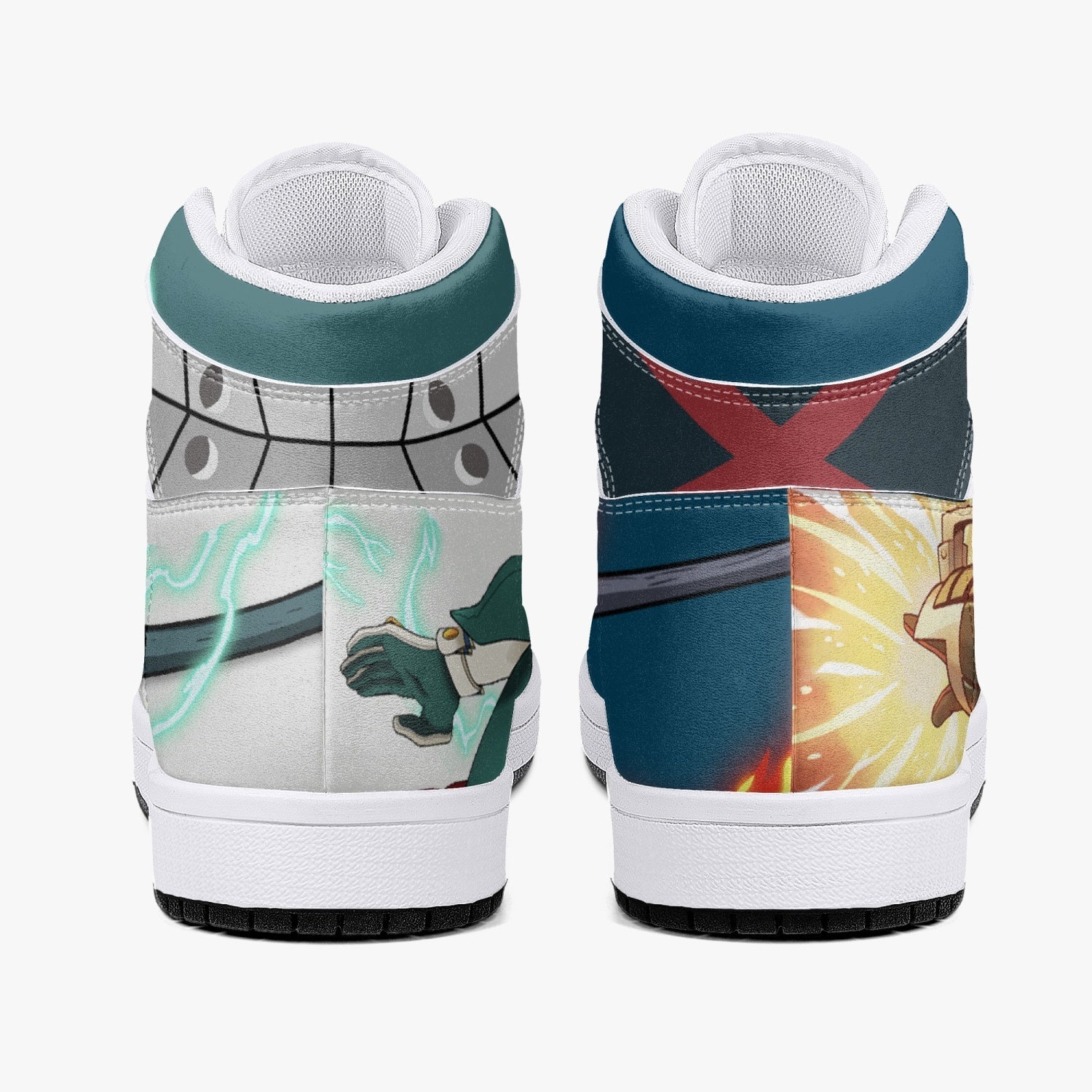 Deku and Bakugo My Hero Academia Mid 1 Basketball Shoes