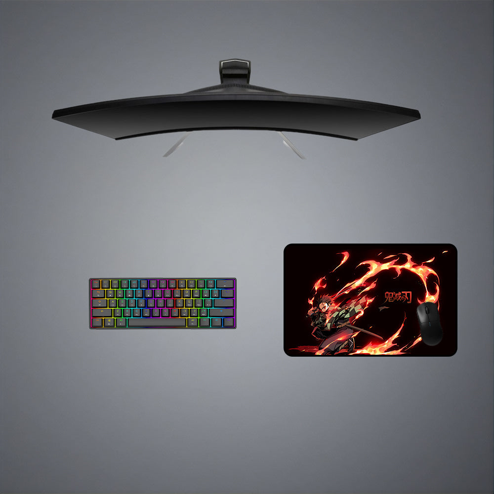 Tanjiro Kamado Fire Design M-XXL Size Gaming Mouse Pad Computer Desk Mat - Nysekai