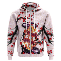 Denji x Pochita Chainsaw Man Zip Hoodie Jacket