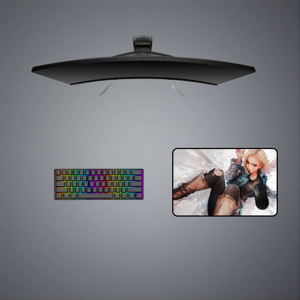 Dragon Ball C-18 Design M-XXL Size Gaming Mouse Pad Computer Desk Mat - Nysekai