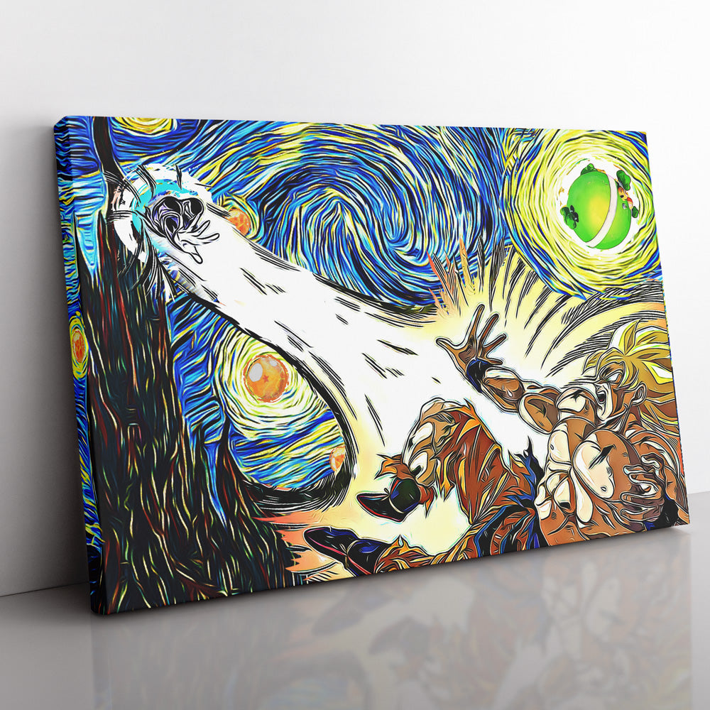 Dragon Ball Z Super Starry Night Goku Canvas Print Wall Art - Nysekai