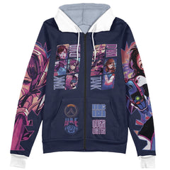 D. Va Overwatch Streetwear Zip Hoodie Jacket