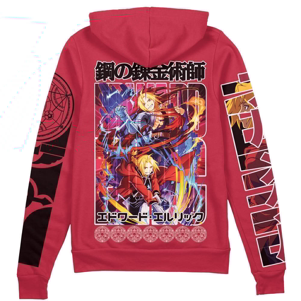 Edward Elric Fullmetal Alchemist" Streetwear Zip Hoodie Jacket