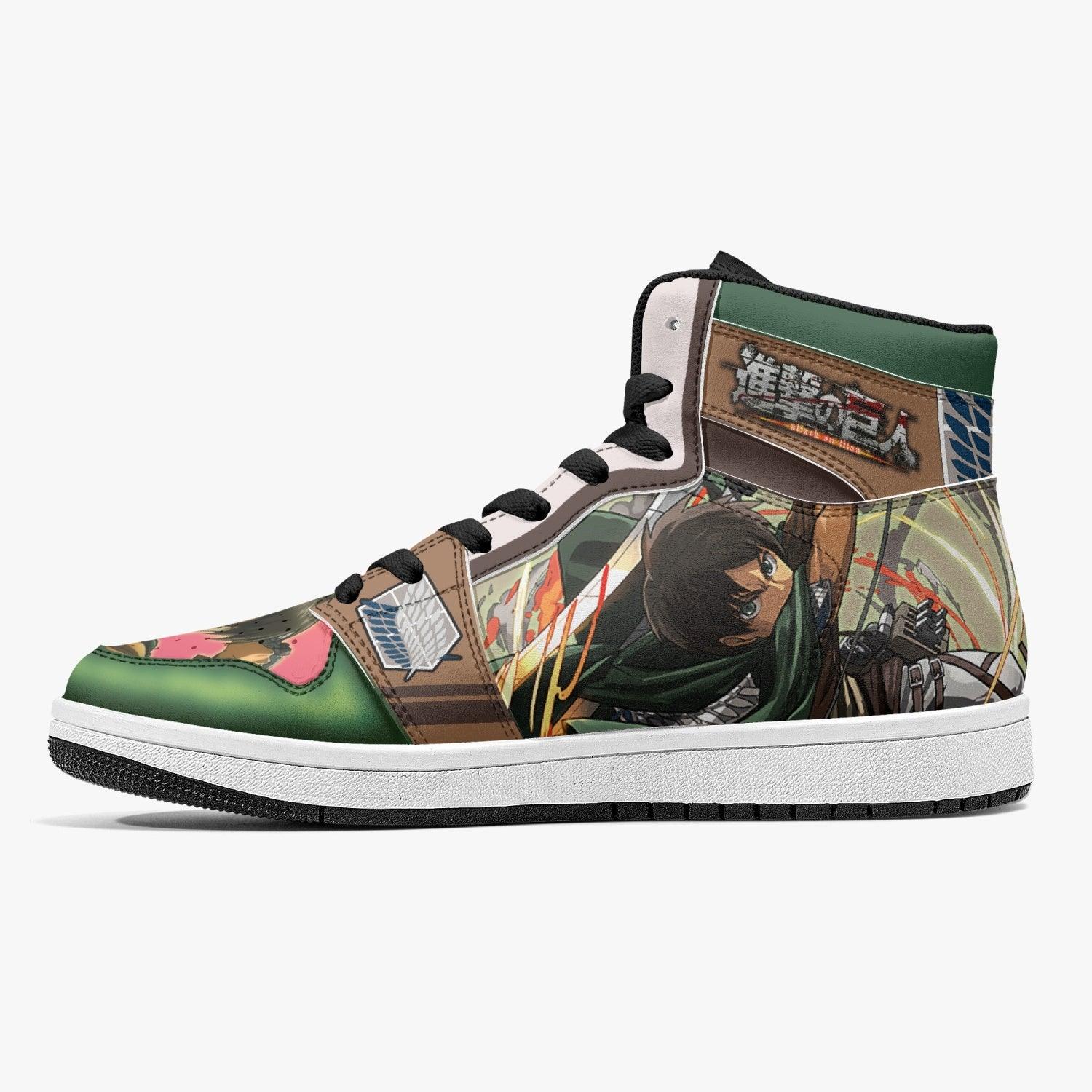 Eren Yeager Survey Corps Shingeki no Kyojin Mid 1 Basketball Shoes
