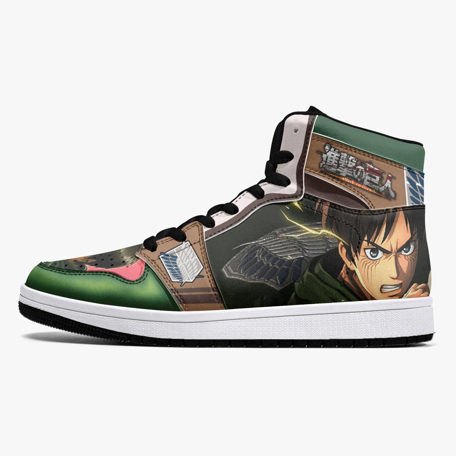 Eren Yeager Survey Corps Shingeki no Kyojin Mid 1 Basketball Shoes