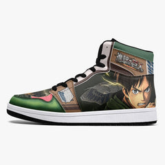 Eren Yeager Survey Corps Shingeki no Kyojin Mid 1 Basketball Shoes