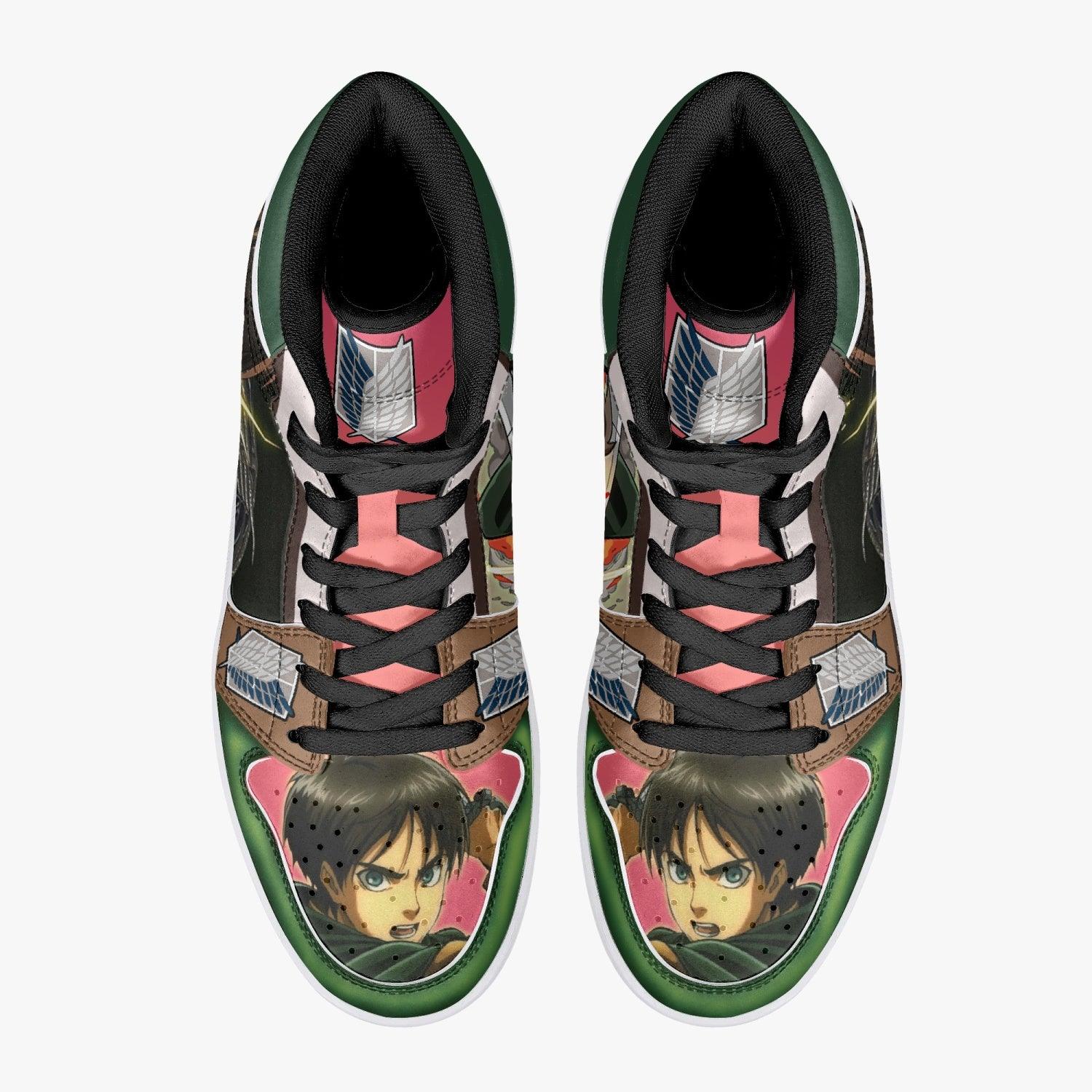 Eren Yeager Survey Corps Shingeki no Kyojin Mid 1 Basketball Shoes