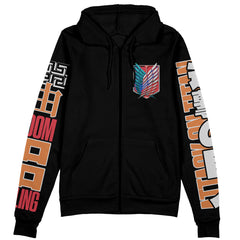 Eren Yeager V3 Attack on Titan Streetwear Zip Hoodie Jacket