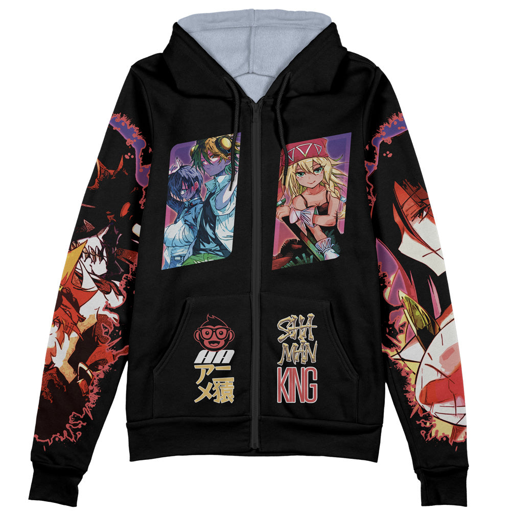 Shaman King Flowers Streetwear Zip Hoodie Jacket