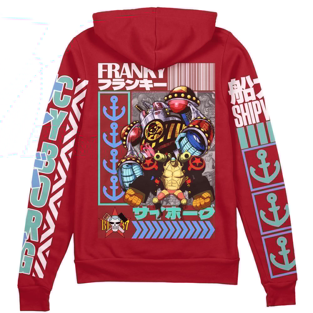 Franky One Piece" Streetwear Zip Hoodie Jacket