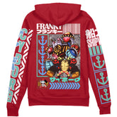 Franky One Piece" Streetwear Zip Hoodie Jacket
