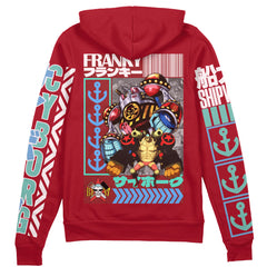 Franky One Piece" Streetwear Zip Hoodie Jacket