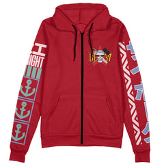 Franky One Piece Streetwear Zip Hoodie Jacket