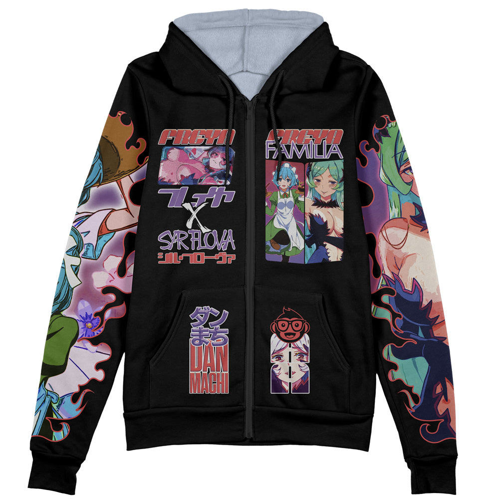 Freya DanMachi Streetwear Zip Hoodie Jacket