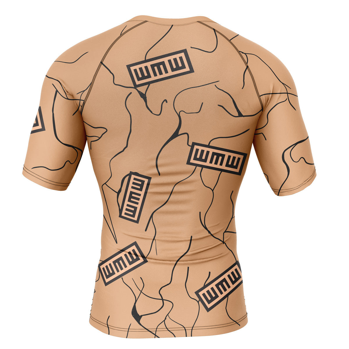 Gaara Gourd Naruto Short Sleeve Rash Guard Compression Shirt