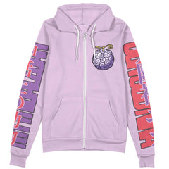 Gear 5th Luffy V2 One Piece Streetwear Zip Hoodie Jacket