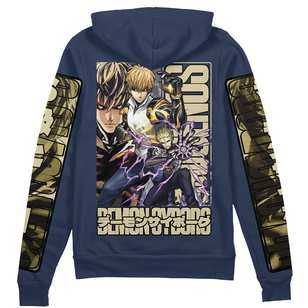 Genos One Punch Man Streetwear Zip Hoodie Jacket