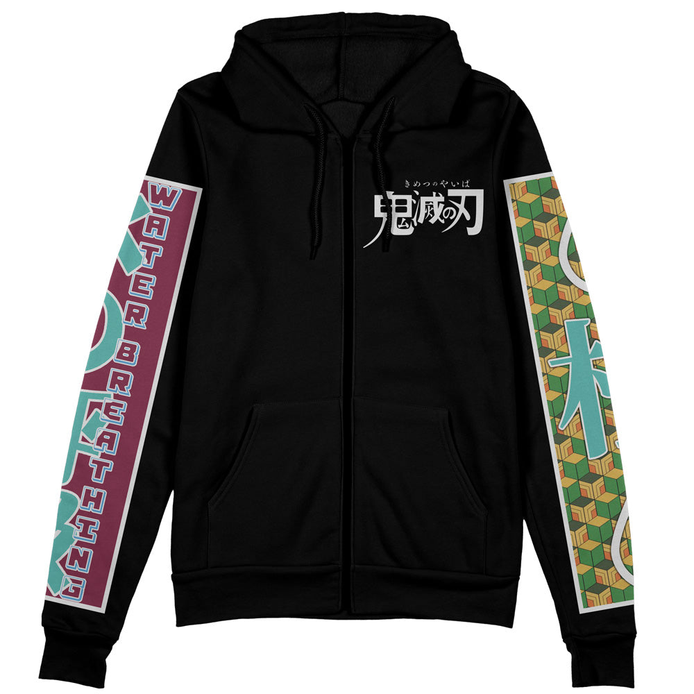 Giyu Tomioka V2 Demon Slayer Streetwear Zip Hoodie Jacket