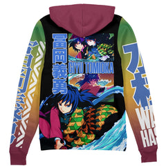 Giyu Tomioka V3 Demon Slayer" Streetwear Zip Hoodie Jacket