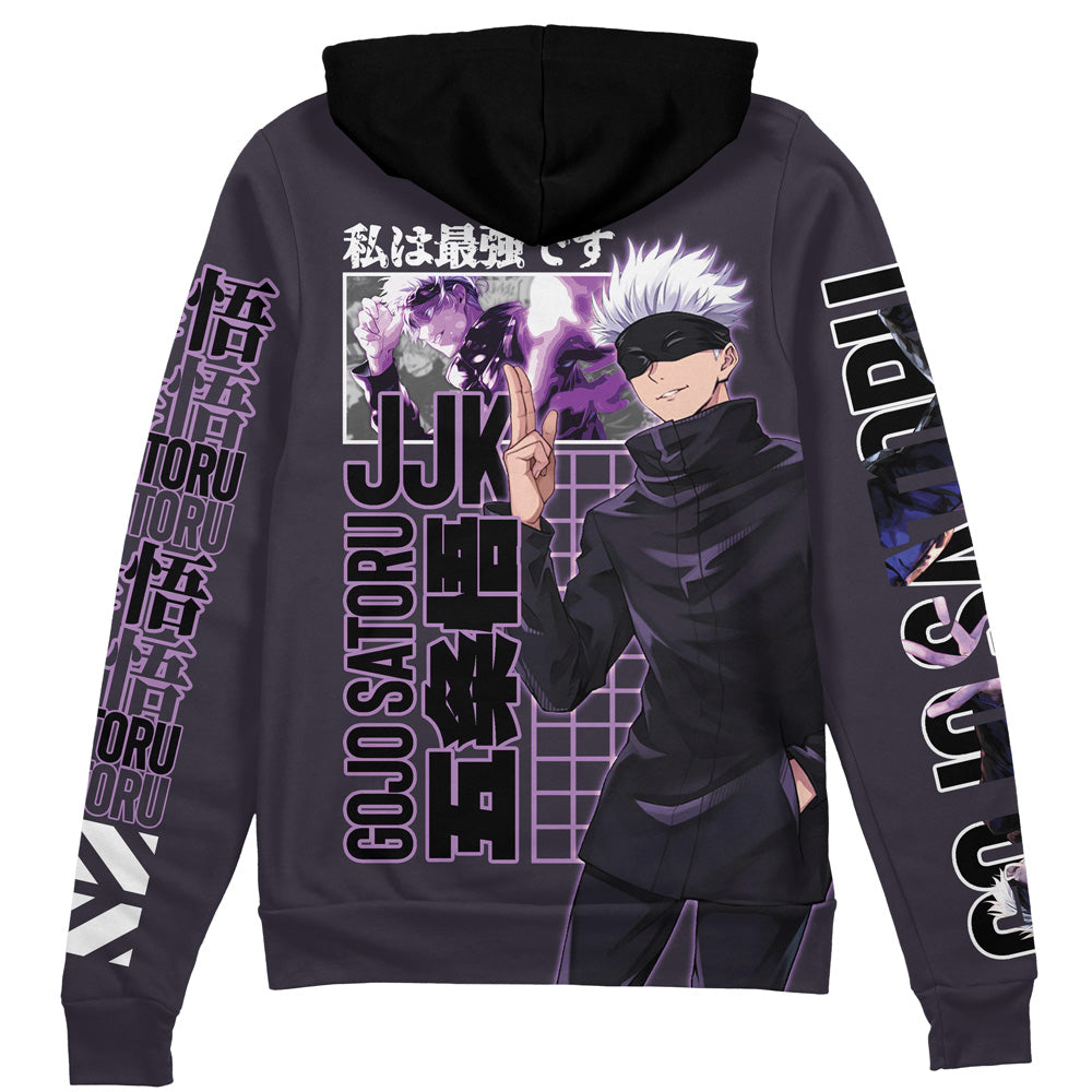 Gojo Satoru Jujutsu Kaisen Streetwear Zip Hoodie Jacket