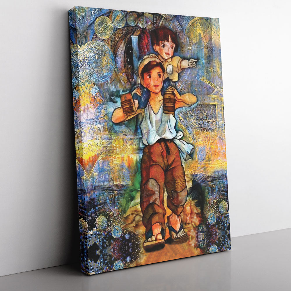 Grave of the Fireflies Studio Ghibli Canvas Print Wall Art - Nysekai