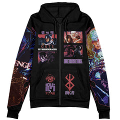 Guts V4 Berserk Streetwear Zip Hoodie Jacket
