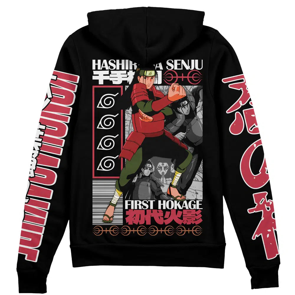 Hashirama Senju Naruto" Streetwear Zip Hoodie Jacket