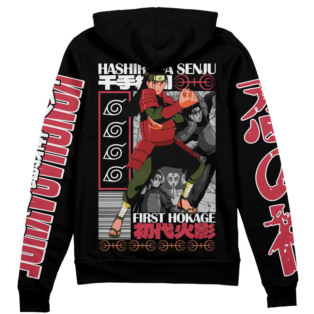 Hashirama Senju Shippuden Streetwear Zip Hoodie Jacket