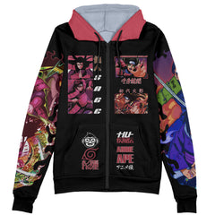 Hashirama Senju V3 Shippuden Streetwear Zip Hoodie Jacket