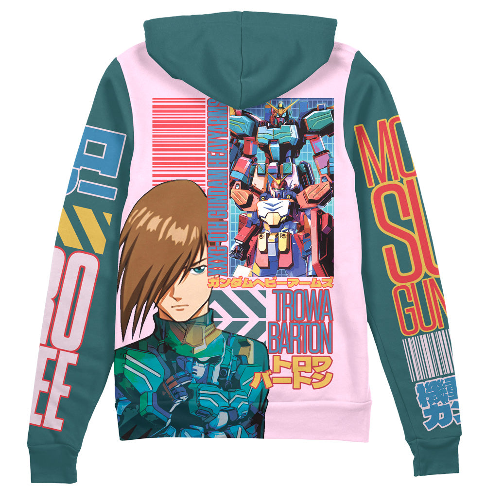 Heavyarms x Trowa Barton Gundam Wing Endless Waltz Streetwear Zip Hoodie Jacket