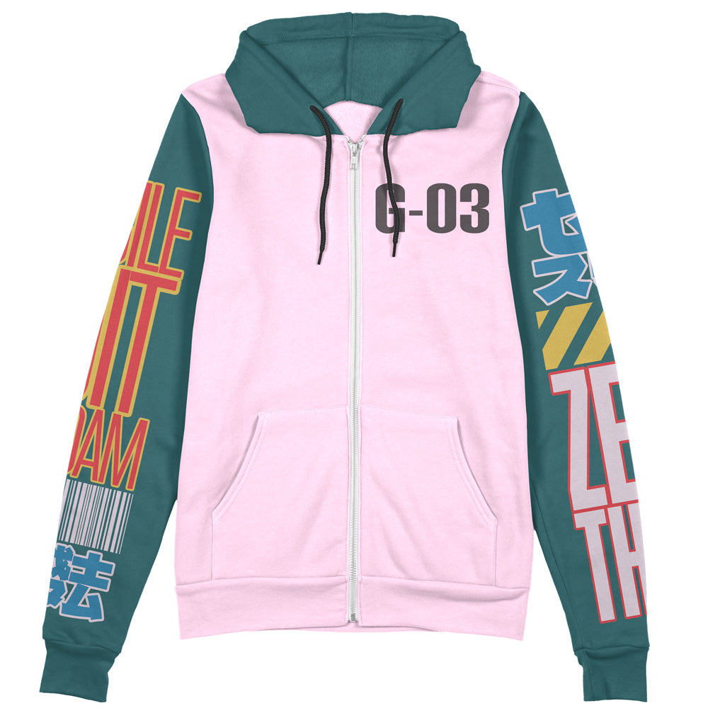 Heavyarms x Trowa Barton Gundam Wing Endless Waltz Streetwear Zip Hoodie Jacket