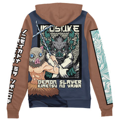Hashibira Inosuke Demon Slayer Streetwear Zip Hoodie Jacket