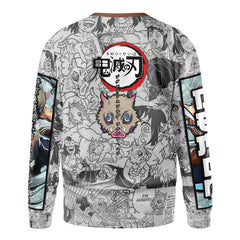 Hashibira Inosuke Manga Collage Demon Slayer Streetwear Sweatshirt