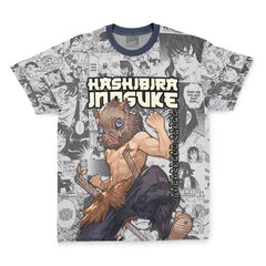 Hashibira Inosuke Manga Collage Demon Slayer Streetwear T-Shirt