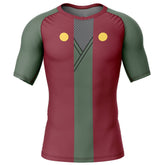 Jiraiya Uniform Naruto Short Sleeve Rash Guard Compression Shirt