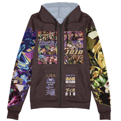 Stardust Crusaders Jojo’s Bizarre Adventure Streetwear Zip Hoodie Jacket