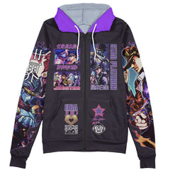 Jotaro Kujo V2 Jojo’s Bizarre Adventure Streetwear Zip Hoodie Jacket