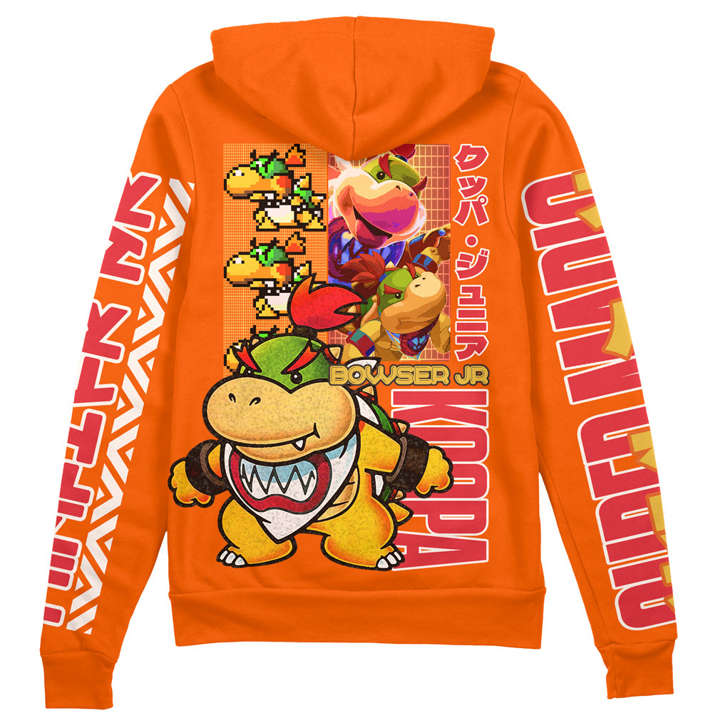 Bowser Jr. Mario Bros Streetwear Zip Hoodie Jacket