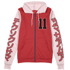 Kaede Rukawa Slam Dunk Streetwear Zip Hoodie Jacket