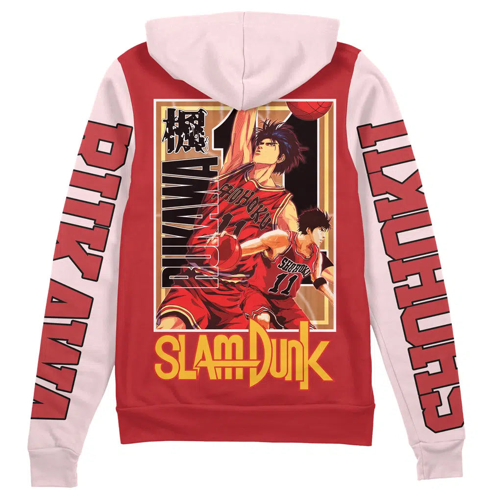 Kaede Rukawa Slam Dunk" Streetwear Zip Hoodie Jacket