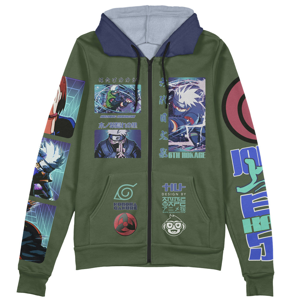 Hatake Kakashi V2 Shippuden Streetwear Zip Hoodie Jacket