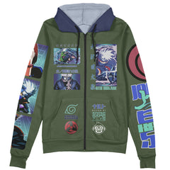 Hatake Kakashi V2 Shippuden Streetwear Zip Hoodie Jacket