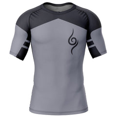 Kakashi Anbu Naruto Short Sleeve Rash Guard Compression Shirt