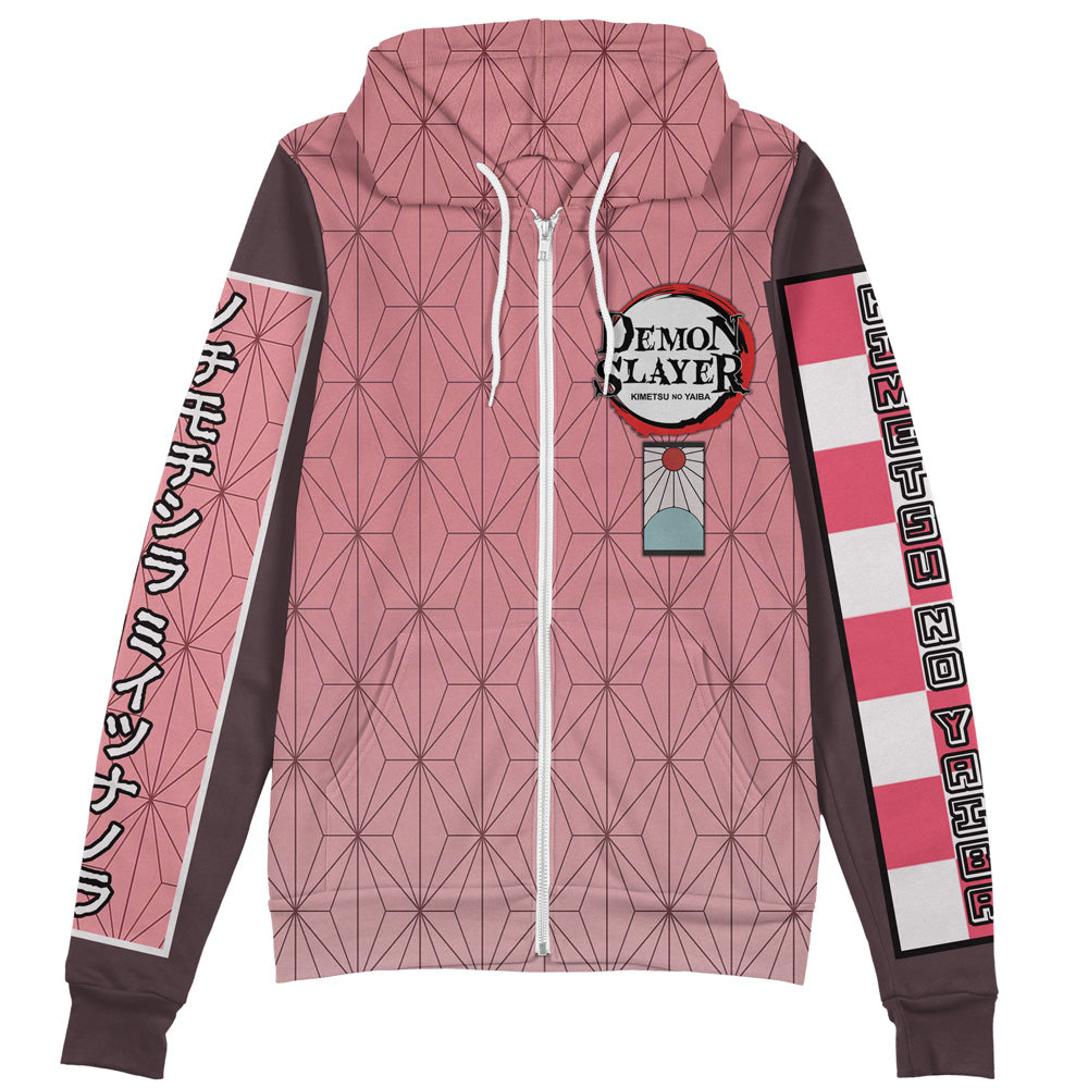 Kamado Nezuko Haori Demon Slayer Streetwear Zip Hoodie Jacket