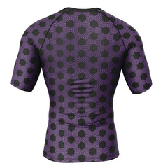 Kokushibo Demon Slayer Short Sleeve Rash Guard Compression Shirt