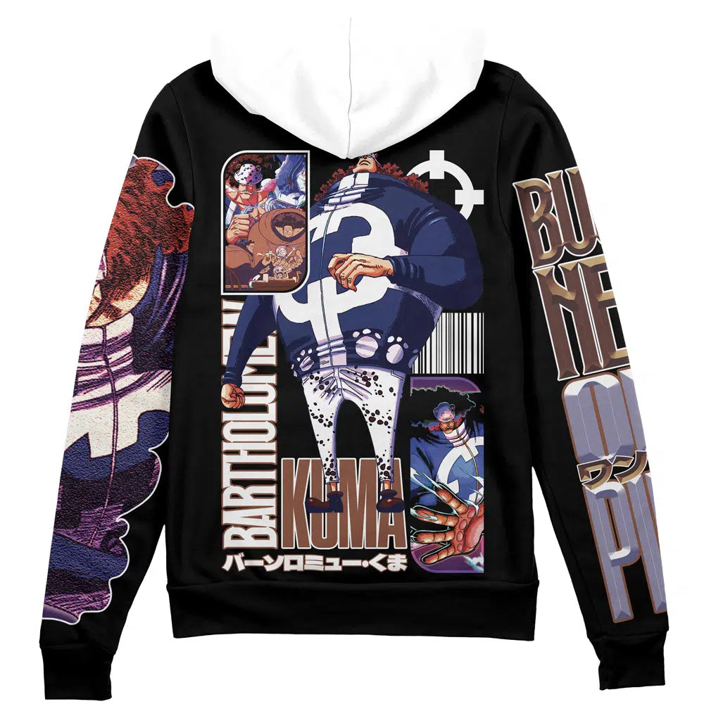 Bartholomew Kuma One Piece Streetwear Zip Hoodie Jacket
