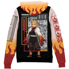 Kyojuro Rengoku Demon Slayer Streetwear Zip Hoodie Jacket