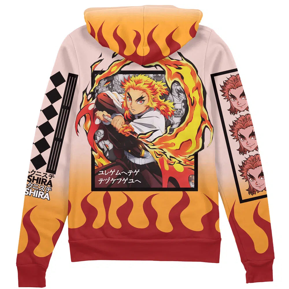 Kyojuro Rengoku Haori Demon Slayer" Streetwear Zip Hoodie Jacket